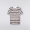 Uomini Missoni Polo E Magliette | T-Shirt Girocollo In Cotone A Righe Multicolor Multicolore