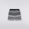 Ragazzo (4-14 Anni) Missoni | Shorts In Cotone A Zig Zag Nero Bianco