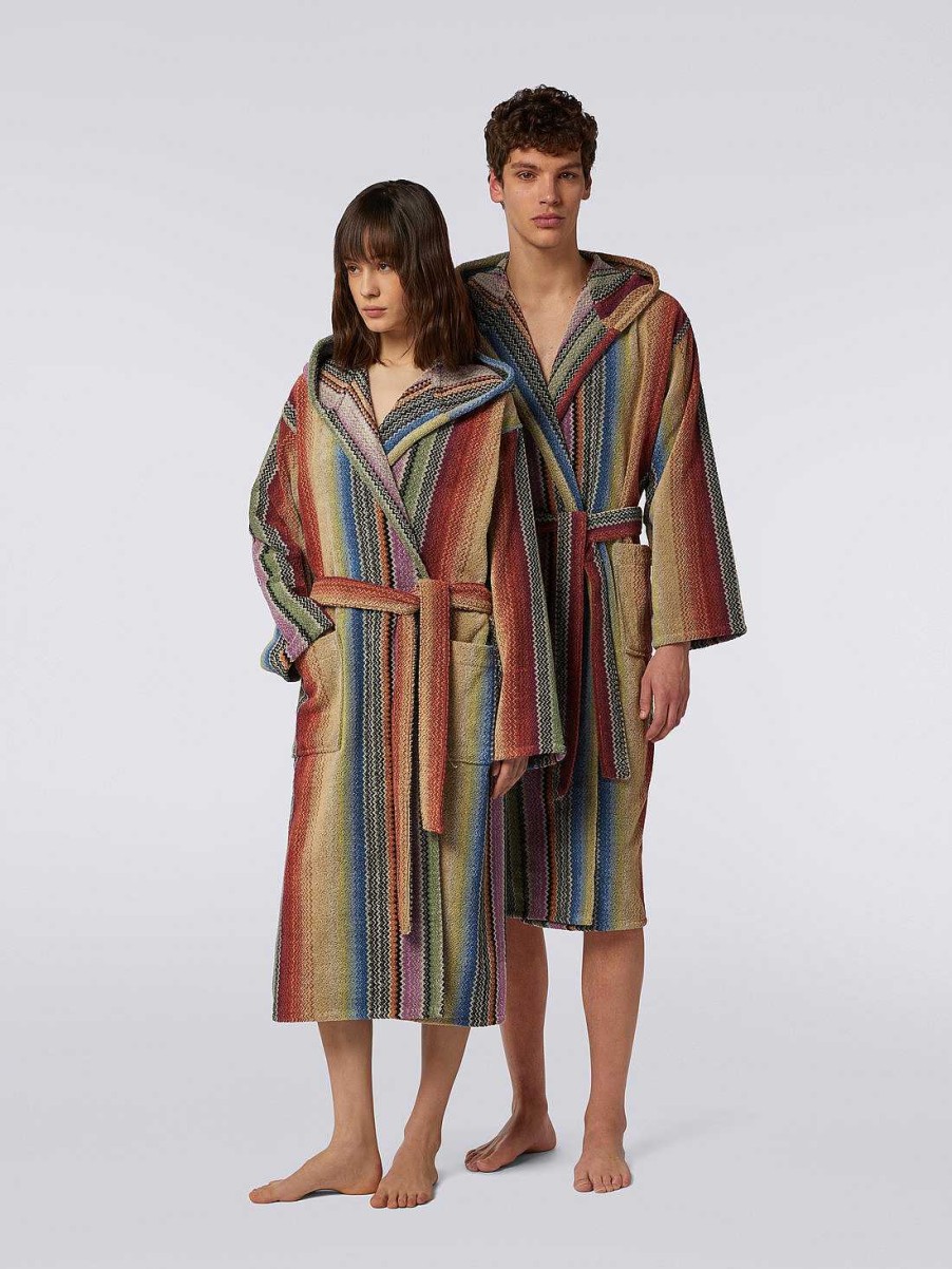 Donne Missoni Accappatoi | Accappatoio Con Cappuccio Archie Multicolore