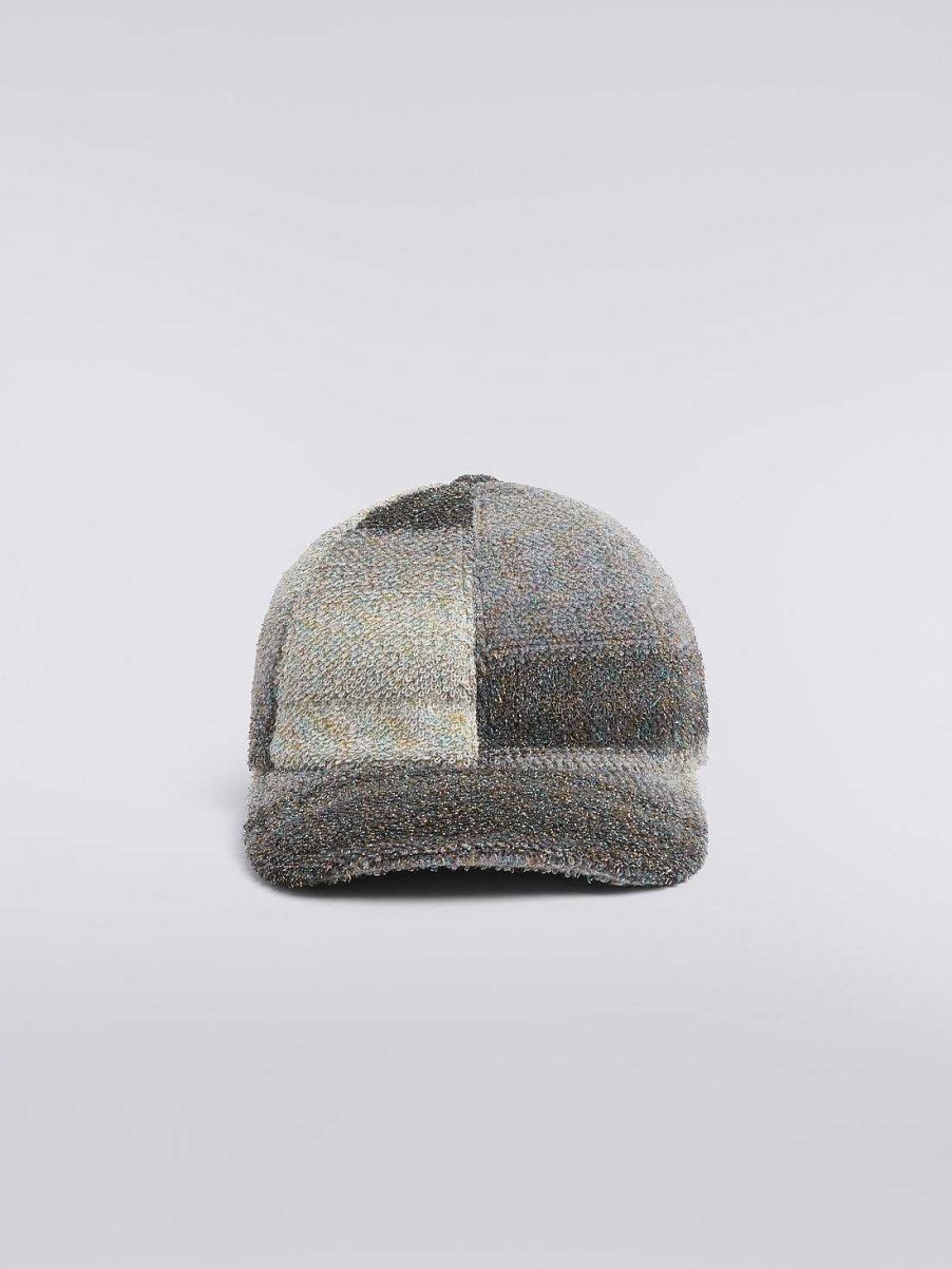 Donne Missoni Cappelli | Cappello Da Baseball In Misto Lana E Cotone Con Lurex Multicolore