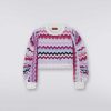 Ragazza (4-14 Anni) Missoni | Felpa In Cotone A Maniche Lunghe Con Zigzag Multicolore