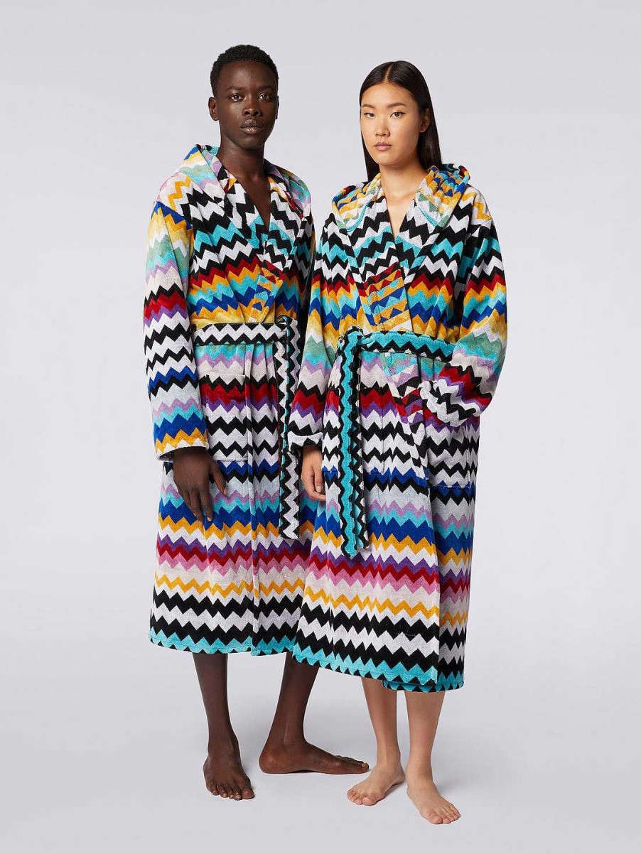 Donne Missoni Accappatoi | Accappatoio Con Cappuccio Cyrus Multicolore