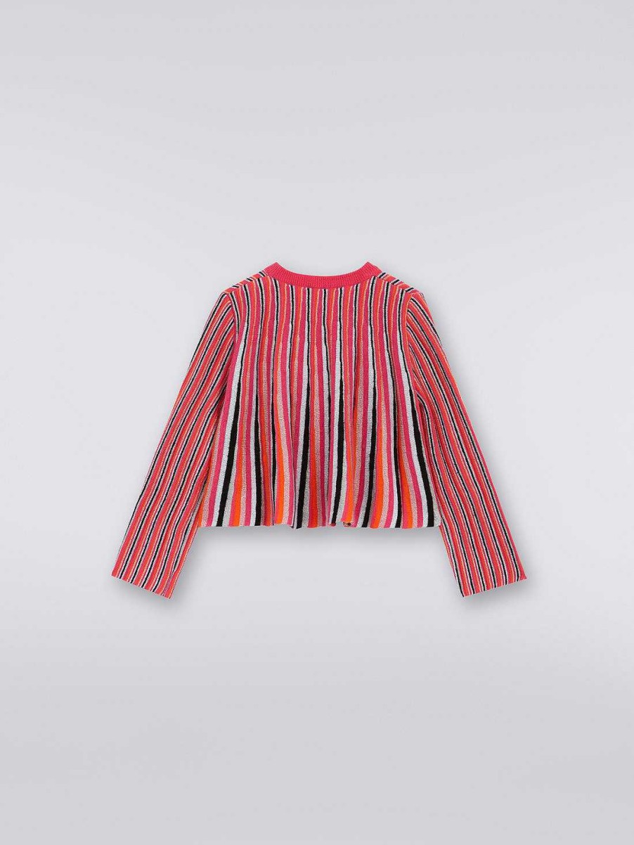 Ragazza (4-14 Anni) Missoni | Maglia In Misto Cotone A Maniche Lunghe Con Righe Verticali Multicolore