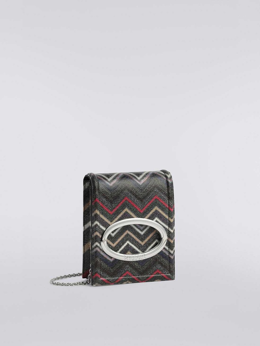 Donne Missoni Borse | Borsa A Spalla In Viscosa Lame Zigzag Multicolore