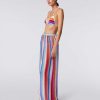 Donne Missoni Abbigliamento Da Spiaggia | Pantalone Copricostume In Cotone E Seta A Zig Zag Multicolore