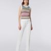 Donne Missoni T-Shirt E Top | Top Senza Maniche In Cotone E Viscosa Degrade A Zigzag Multicolore