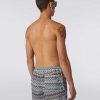 Uomini Missoni Costume Da Bagno | Boxer Da Bagno In Misto Nylon Con Grande Stampa A Zigzag Multicolore