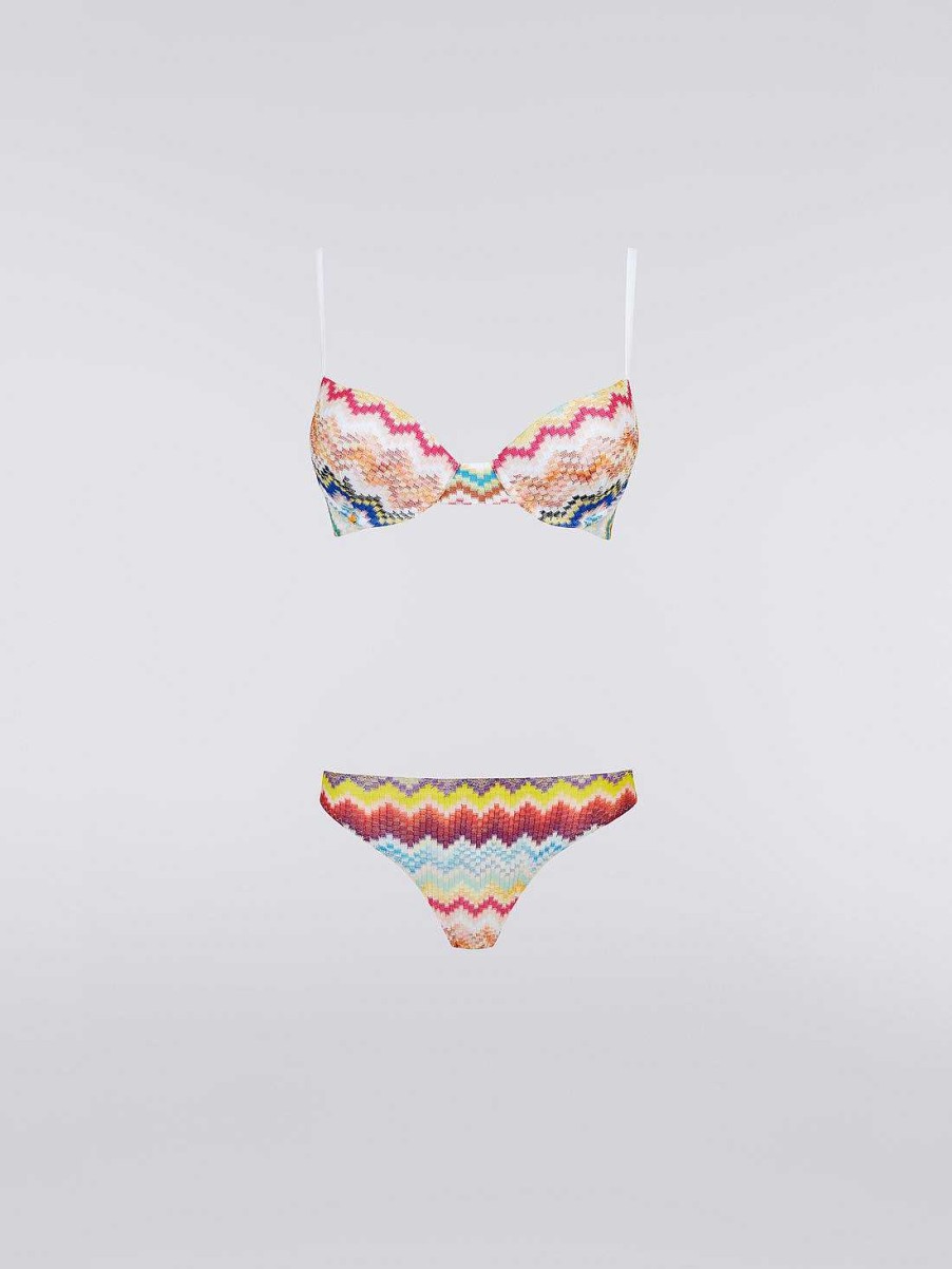 Donne Missoni Costumi Da Bagno | Bikini In Viscosa Effetto 3D Multicolore