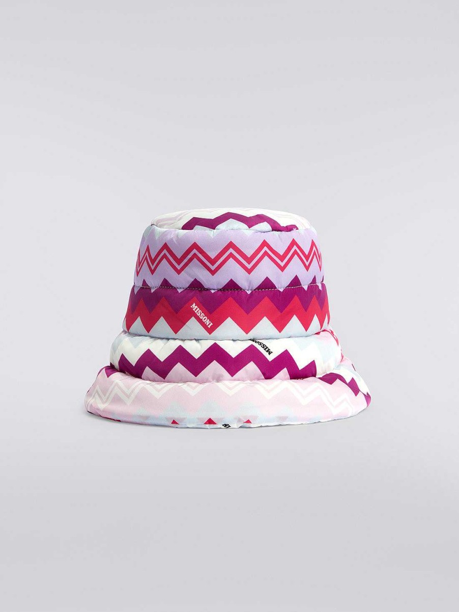 Ragazza (4-14 Anni) Missoni | Cappello Da Pescatore In Nylon A Zig Zag Multicolore