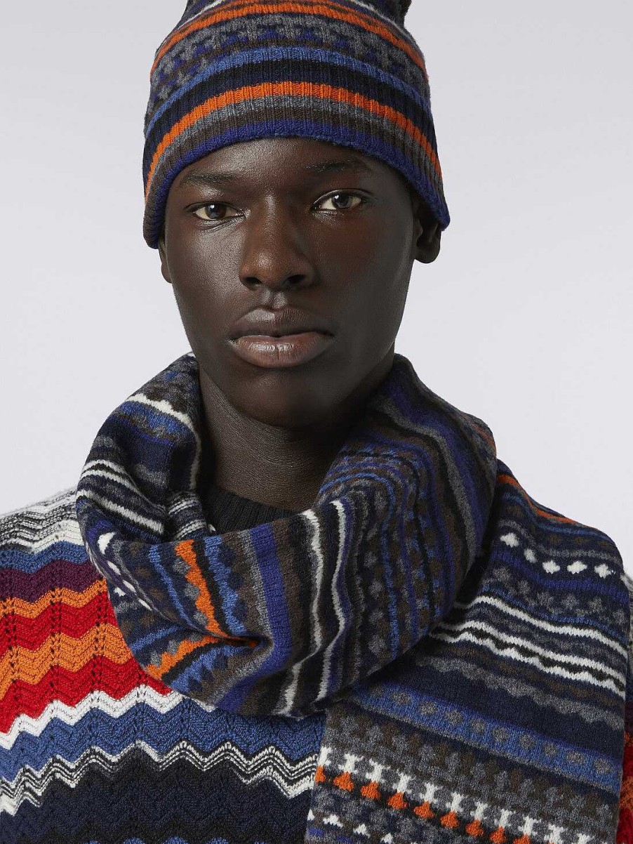 Uomini Missoni Cappelli | Berretto In Lana Jacquard Multicolore