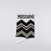 Ragazzo (4-14 Anni) Missoni | Calzini In Misto Cotone A Zigzag Nero Bianco