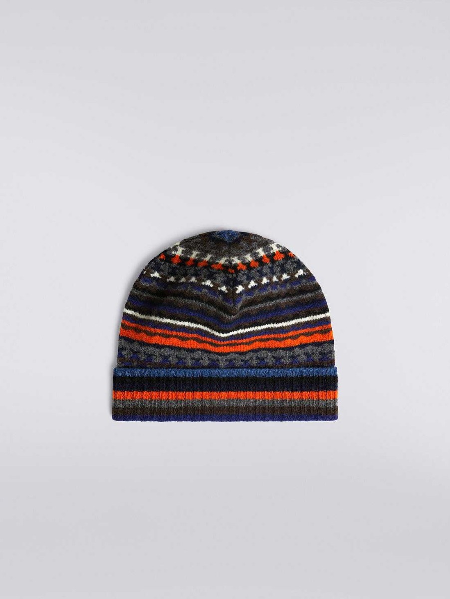 Uomini Missoni Cappelli | Berretto In Lana Jacquard Multicolore