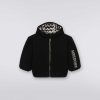 Ragazzo (4-14 Anni) Missoni | Giubbino In Nylon Zig Zag Double Face Con Logo Nero Bianco