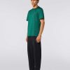 Uomini Missoni Polo E Magliette | T-Shirt Girocollo In Cotone Con Ricamo Verde