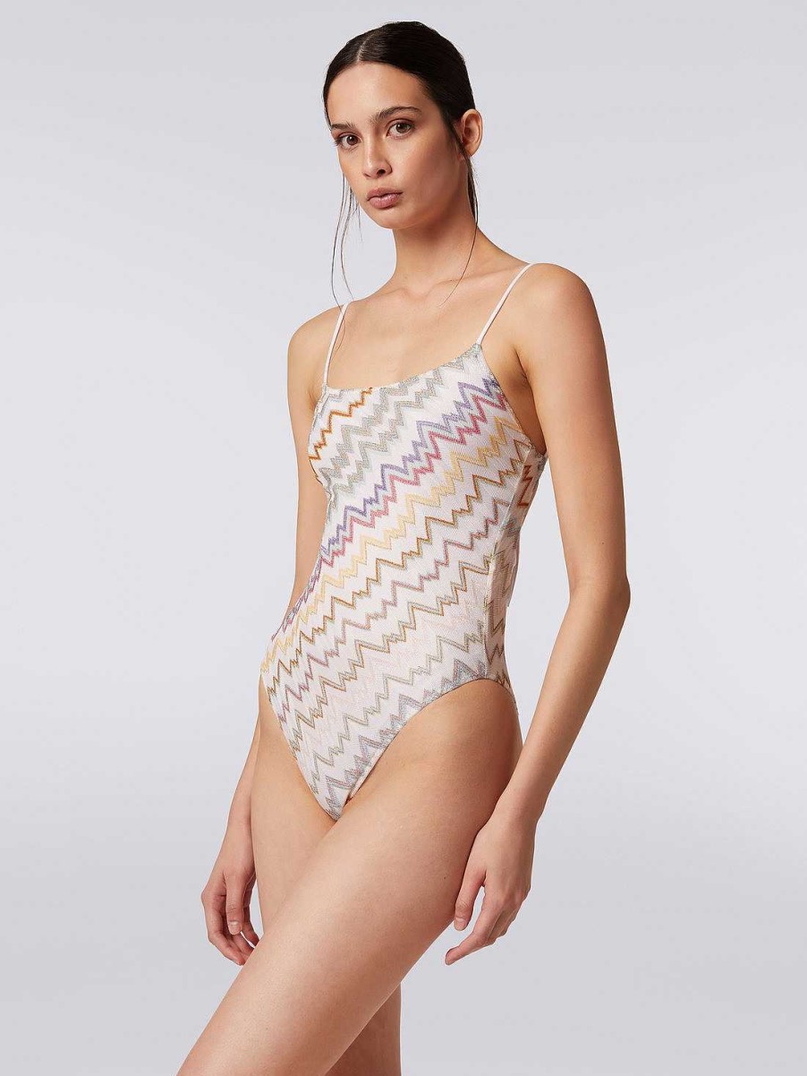 Donne Missoni Costumi Da Bagno | Costume Intero In Misto Viscosa E Lame Multicolore