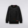 Ragazzo (4-14 Anni) Missoni | Pullover Girocollo In Maglia Di Lana Nero Bianco