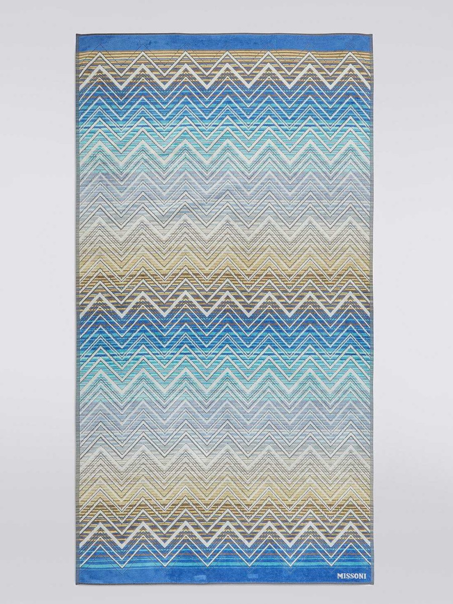 Donne Missoni Asciugamani Da Spiaggia | Telo Mare Tolomeo 100X180 Blu