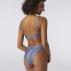 Donne Missoni Costumi Da Bagno | Bikini In Viscosa Effetto Pizzo Con Finitura Lucida Blu