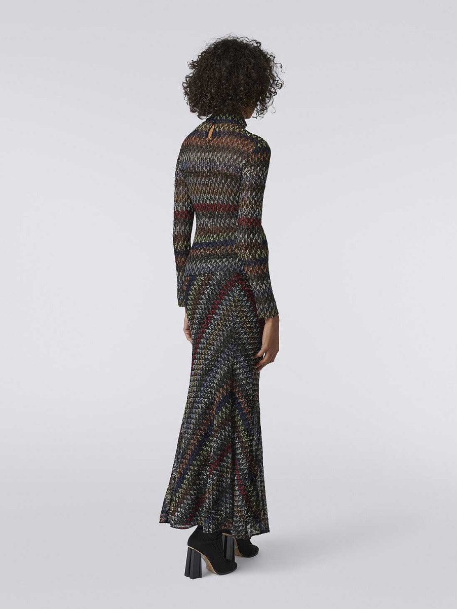 Donne Missoni Gonne | Gonna Lunga In Viscosa Lame Multicolore