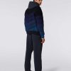 Uomini Missoni Vestiario | Bomber In Misto Cotone Imbottito Degrade Nero Blu