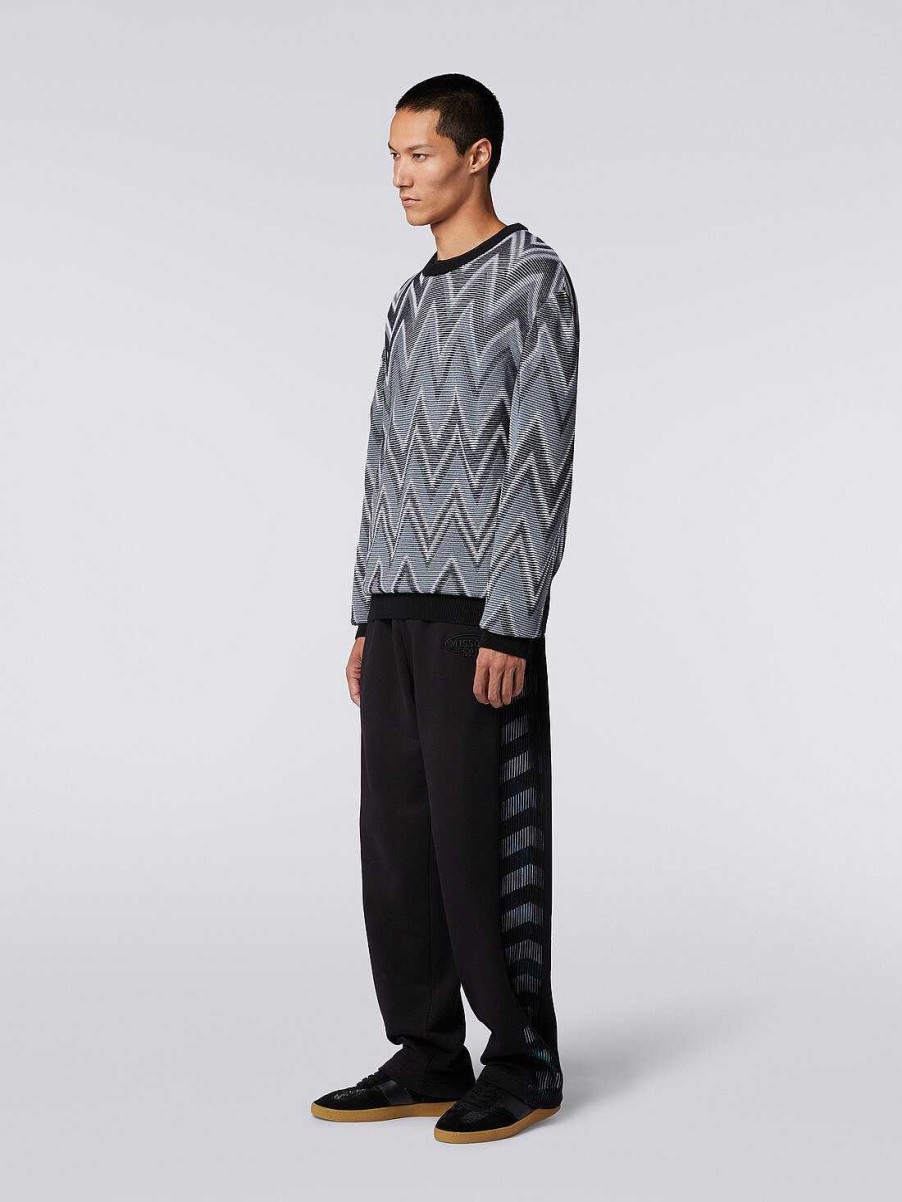 Uomini Missoni Vestiario | Pullover Girocollo In Cotone A Zig Zag Multicolore