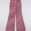 Ragazza (4-14 Anni) Missoni | Joggers Svasati In Cotone Fiammato Con Logo Multicolore