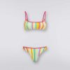 Donne Missoni Costumi Da Bagno | Bikini In Misto Nylon Con Stampa Zigzag Multicolore