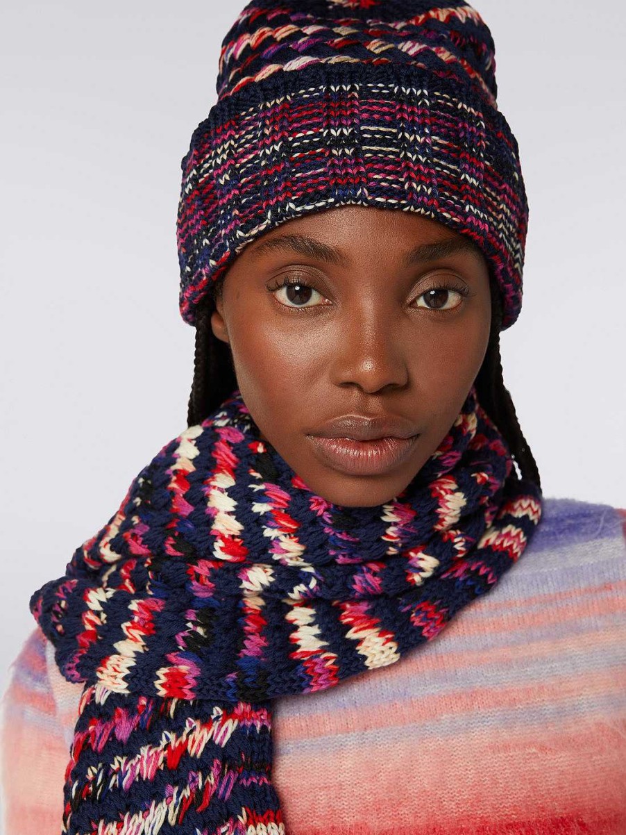 Donne Missoni Cappelli | Cappello In Maglia Di Lana Multilavorazione Multicolore