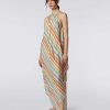 Donne Missoni Abbigliamento Da Spiaggia | Copricostume Lungo Fantasia Foulard In Misto Cotone Zigzag Multicolore