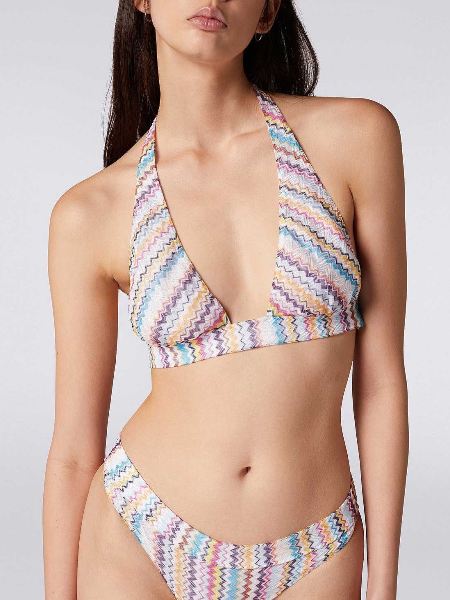 Donne Missoni Costumi Da Bagno | Bikini Multirighe A Zigzag Multicolore