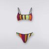 Donne Missoni Costumi Da Bagno | Bikini In Misto Nylon Con Stampa Zigzag Multicolore