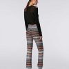 Donne Missoni Pantaloni | Pantaloni Cropped In Viscosa E Cotone A Zigzag Multicolore