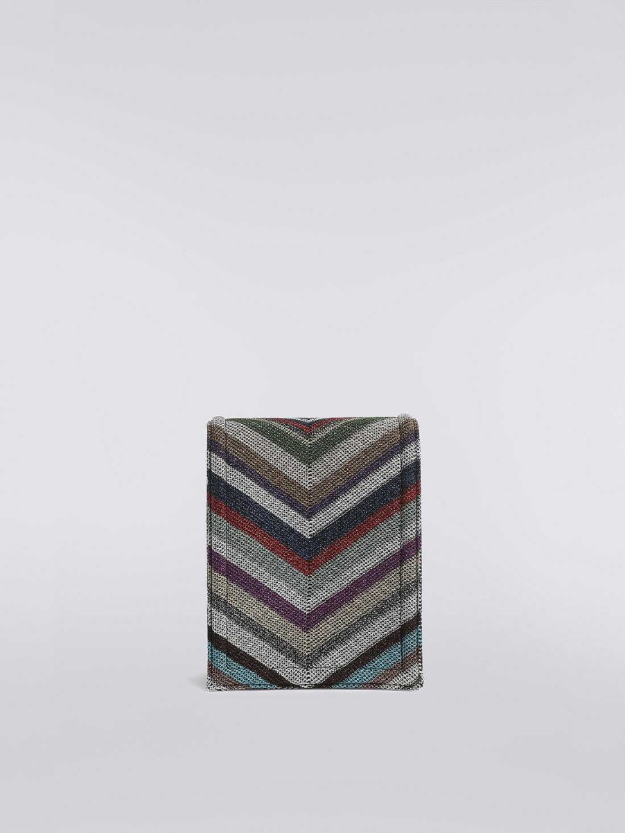 Donne Missoni Borse | Borsa A Spalla Chevron In Misto Lana E Viscosa Con Lurex Multicolore