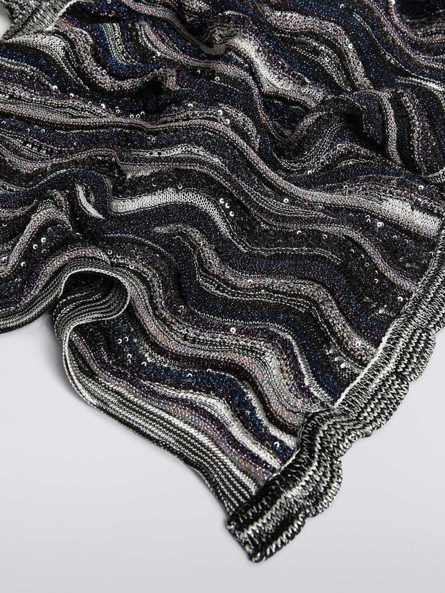 Donne Missoni Sciarpe E Foulard | Sciarpa In Misto Viscosa Con Paillettes Multicolore