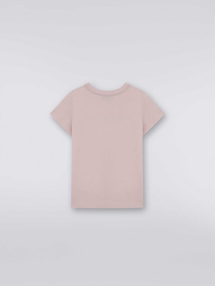 Ragazza (4-14 Anni) Missoni | T-Shirt In Cotone Con Logo In Strass Multicolore