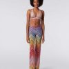 Donne Missoni Abbigliamento Da Spiaggia | Pantalone Copricostume In Tulle Con Stampa Zigzag Multicolore