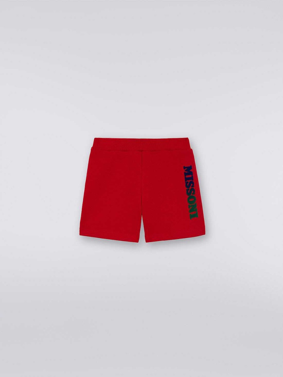 Ragazzo (4-14 Anni) Missoni | Shorts In Cotone Con Logo Rosso