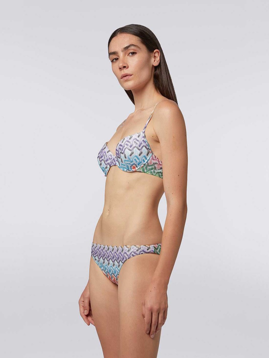 Donne Missoni Costumi Da Bagno | Bikini In Maglia Di Viscosa Effetto Pizzo Multicolore