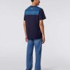 Uomini Missoni Polo E Magliette | T-Shirt In Jersey Di Cotone Con Inserto A Zig Zag Blu