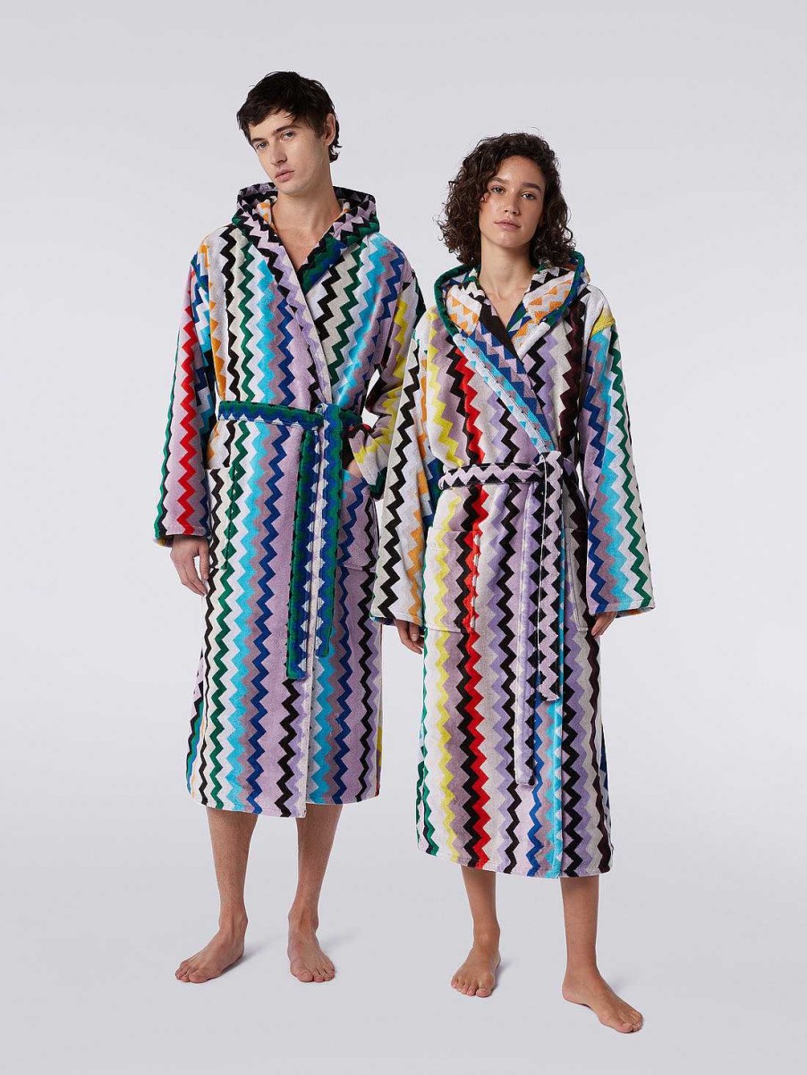 Donne Missoni Accappatoi | Accappatoio Con Cappuccio Carlie Multicolore