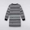 Ragazza (4-14 Anni) Missoni | Abito In Cotone A Maniche Corte Con Inserti A Zigzag E Logo Multicolore