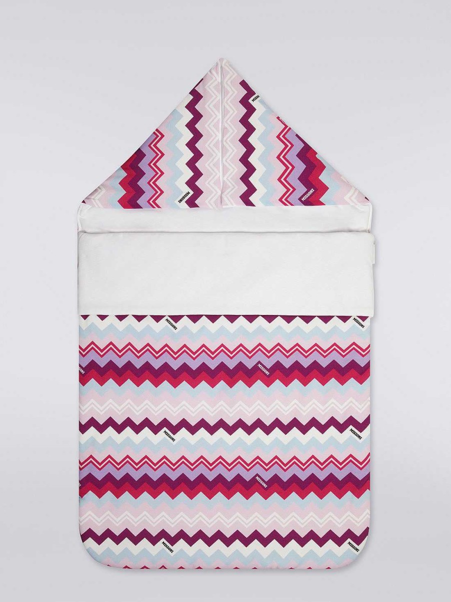 Neonato (0-24 Mesi) Missoni | Sacco Nanna In Cotone A Zigzag Multicolore