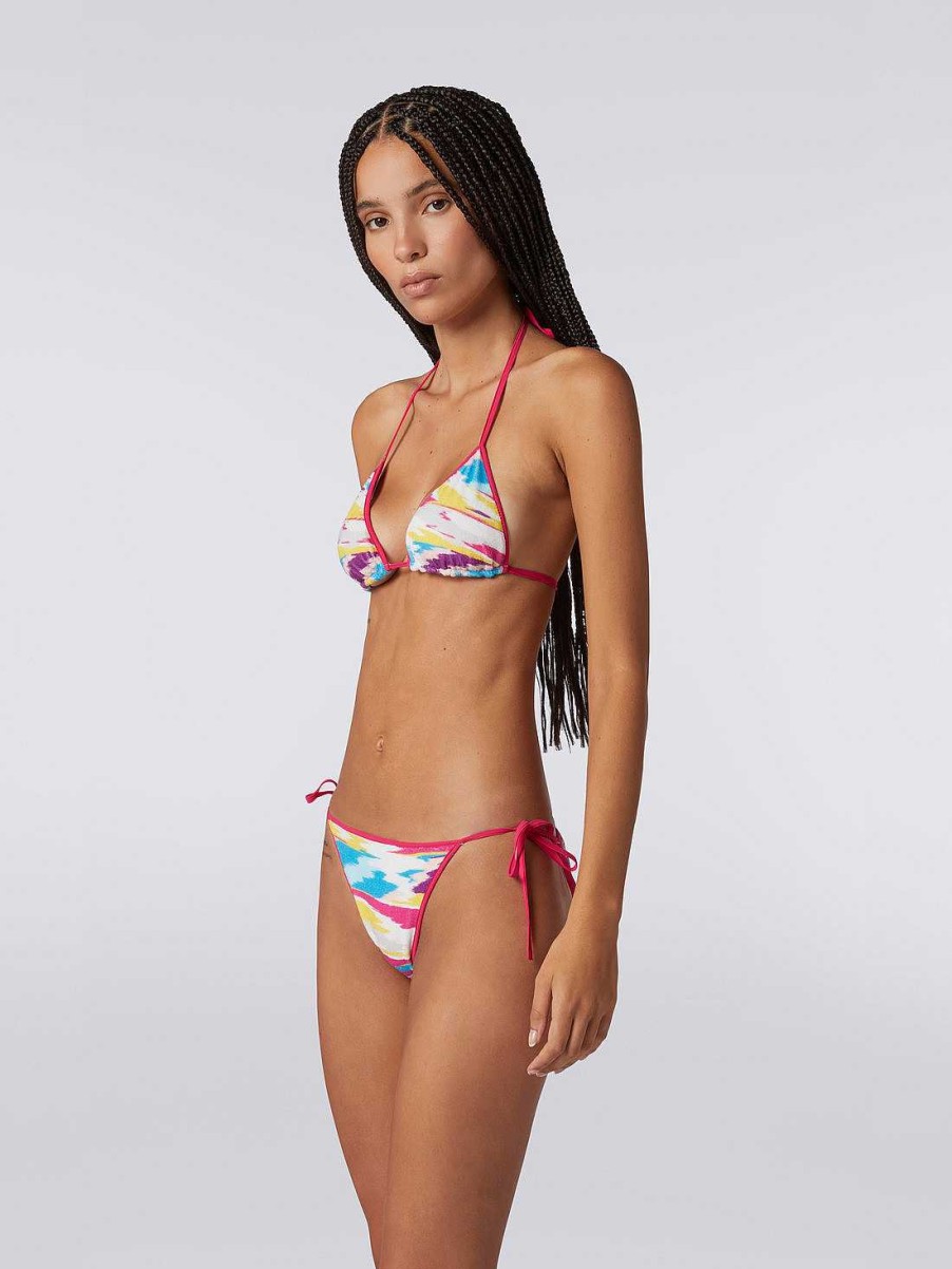 Donne Missoni Costumi Da Bagno | Bikini In Spugna Fiammata Multicolore