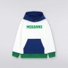 Ragazzo (4-14 Anni) Missoni | Felpa In Cotone Con Logo Bianco Blu