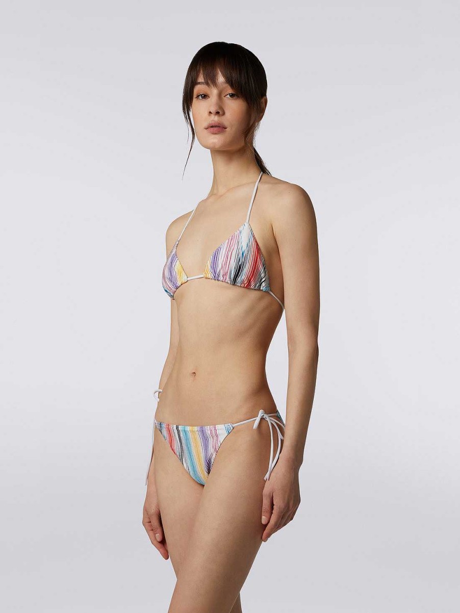 Donne Missoni Costumi Da Bagno | Bikini In Maglia Fiammata Multicolore